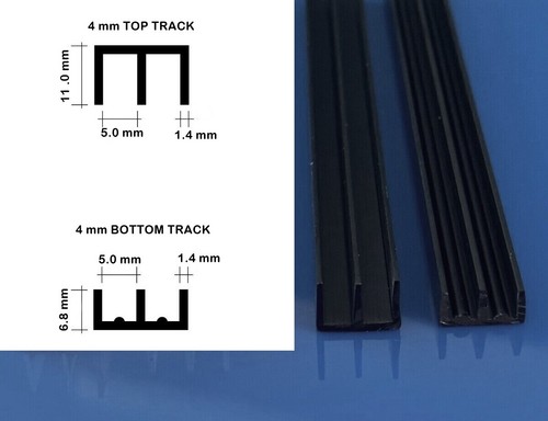 Vivarium glass runners track - glass,