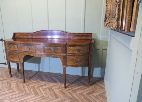 19th century bow front dresser - century,