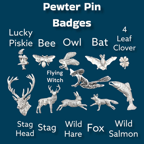 Cornish pewter pin brooches - pin,