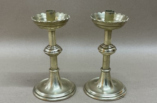 Pair brass ecclesiastical - brass,