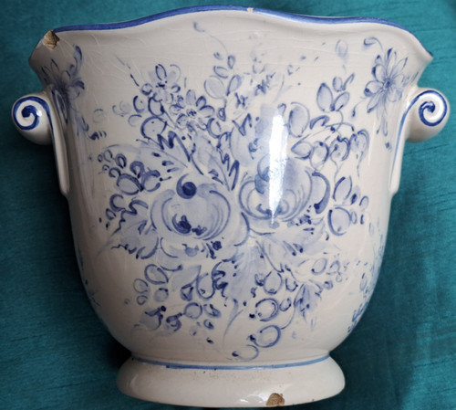 Vintage ceramic plant pot - vintage,