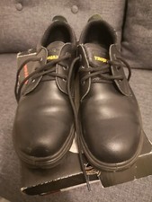 TROJAN LITES Black Leather Steel Toe Safety Shoes Size 8 Eu 42