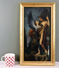 Old Masters Giclee on canvas Oedipus and Sphinx Gustave Moreau 12inx21in Framed