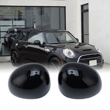 2Pcs Wing Mirror Cover Cap Gloss Black For Mini F54 F55 F56 F57 F60 2014-2019 UK