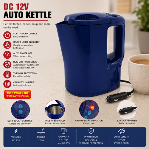 12v electric kettle - kettle, water
