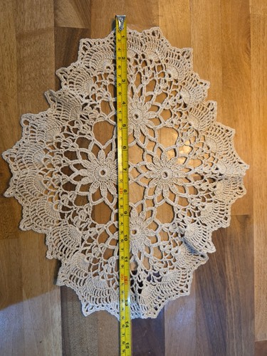 Vintage 1950s crochet oval - vintage,
