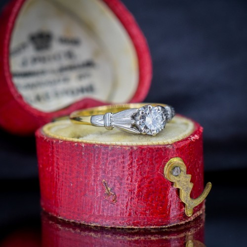 Art deco 42ct diamond round - 0.42ct,