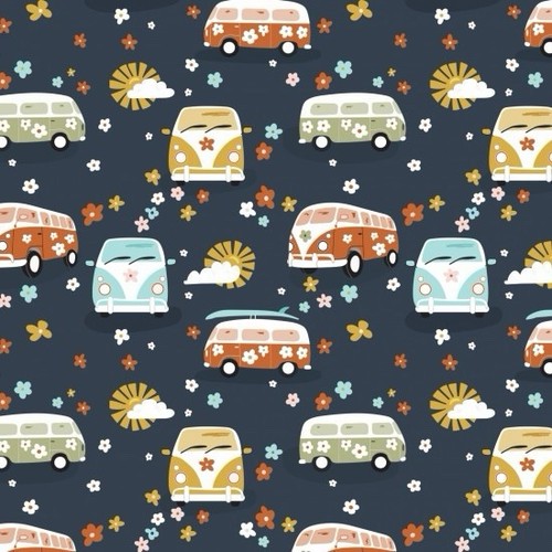 Fat quarter nutex retro - retro, vibes