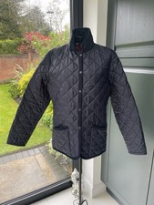 Lavenham Women’s Navy Blue Quilted Jacket. Union Flag Lining. Size 16
