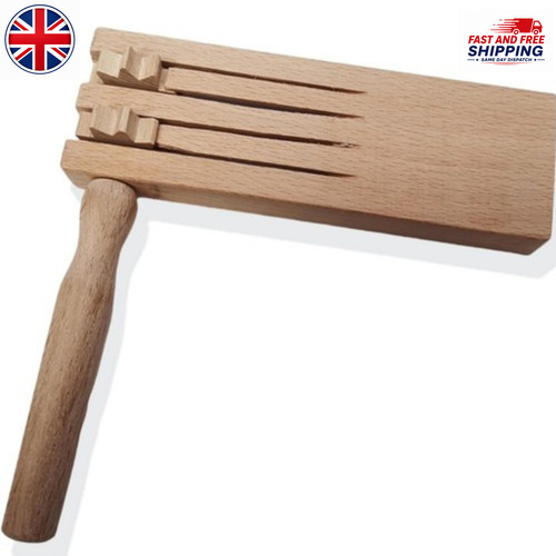 Vibrant wooden football rattle - wooden,
