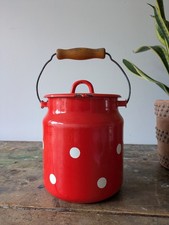 Enamel VTG Milk Can or Milk