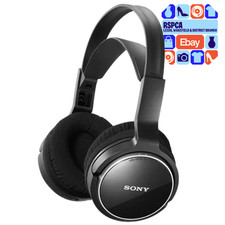 New Sony MDR-RF810RK Black Wireless Over-Ear Headphones & Transmitter RRP £79