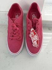 Vans Off The Wall Women's Canvas Trainers Pink Size UK 5 