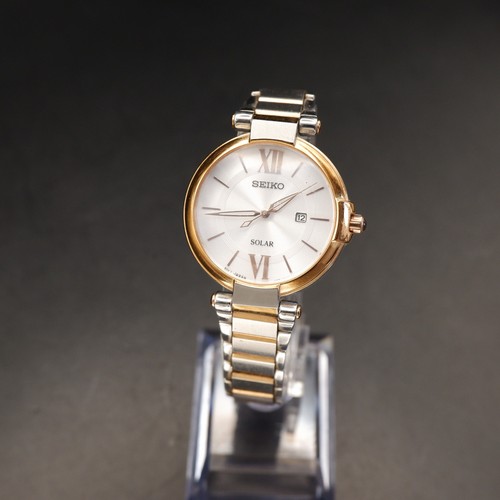 Seiko solar ladies gold tone - seiko,