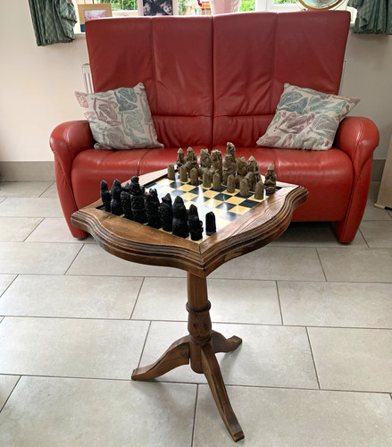 Vintage pedestal chess - vintage,