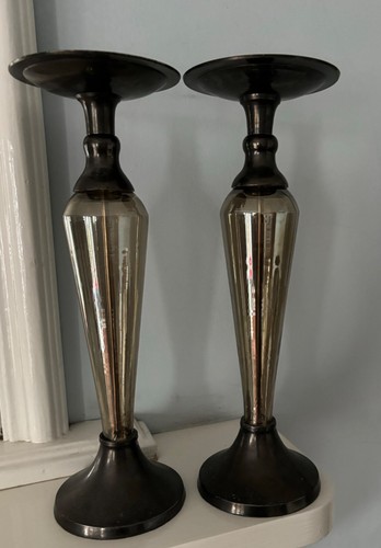 Smoked glass metal pillar - smoked, &