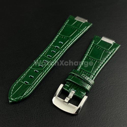 27mm green leather strap - leather, for