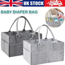 Baby Diaper Organizer Storage Box Kids Caddy Felt Changing Nappy Carrier Bag UK
