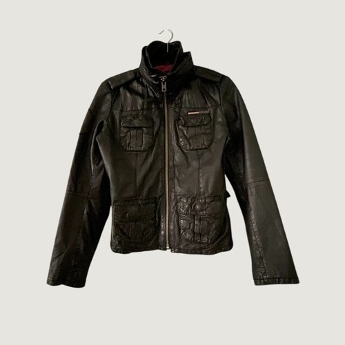 Superdry womens black leather - superdry,