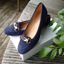 New shoes ladies women blue suede 6 / 39.5