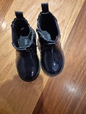 Girls Zara Black Ankle Boots. Size 21