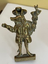 Victorian Or Edwardian Hound Design Trusty Servant Brass Door Knocker. 10cm Long
