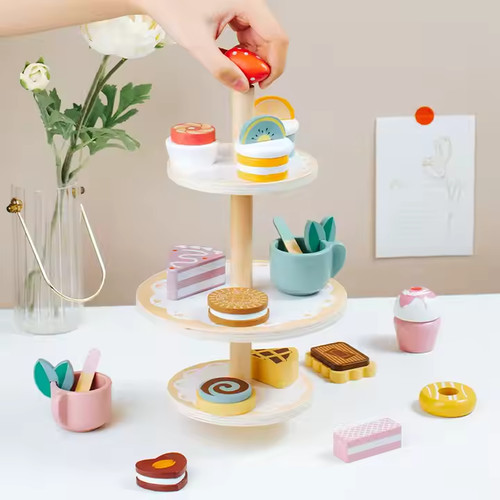 Wooden pretend kitchen food - pretend,