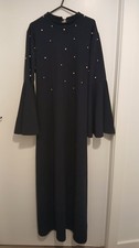 Navy Blue Abaya With Belt
