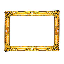 32" WIDE BIG BLOW UP SELFIE FRAME INFLATABLE PICTURES BOOTH FUN GOLD NOVELTY UK
