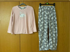 PRIMARK SWAN LOVE TO LOUNGE LOUNGEPANTS BOTTOMS & JUMPER TOP SET PJs - UK 10-12