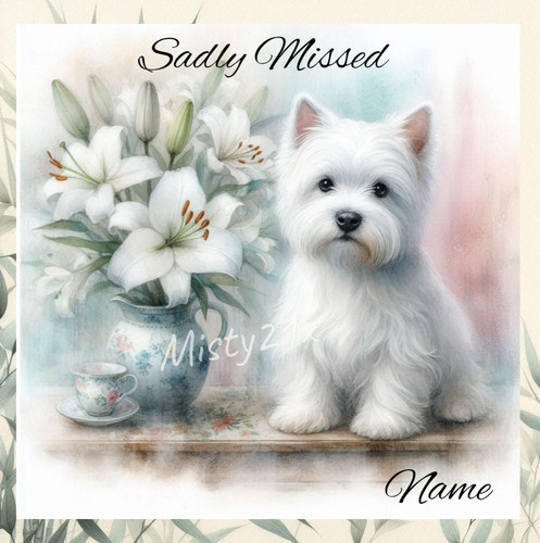 Personalised westie greeting - personalised,