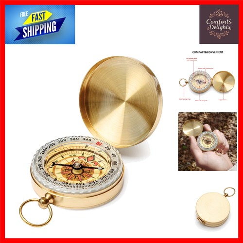 Durable brass pocket compass - durable,