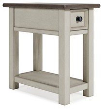 Whitewash End Table with USB