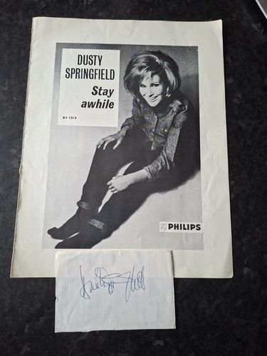 Dusty springfield autograph - springfield,