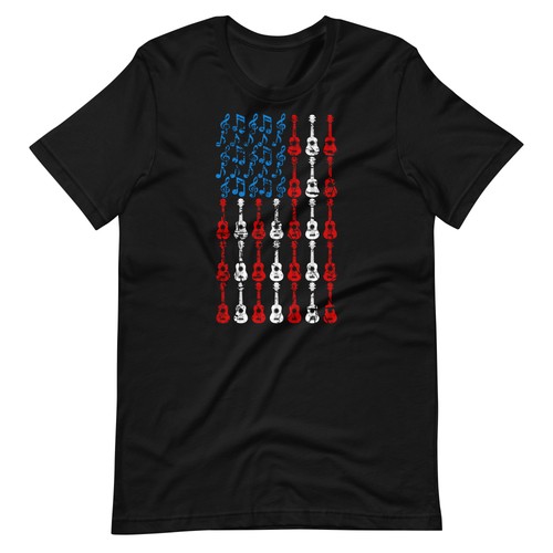 Patriotic guitar american flag - guitar,