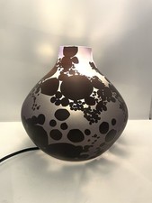 IKEA Koppar Table Lamp Amelia Chong Glass Grey Purple Black Raindrop Chubby