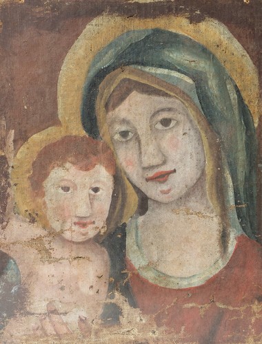 Early antique naive madonna - early,