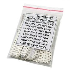 0603 SMD Ceramic Capacitors Kit 1p to 10uF 36 Values x 20pcs = 720pcs Assorted