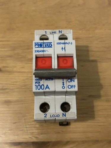 Proteus 100 amp main switch - proteus,