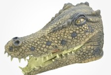Adults Crocodile Alligator Mask Party Animal Mens Fancy Dress Costume Accessory