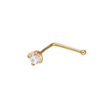9ct Gold & 3mm Clear CZ