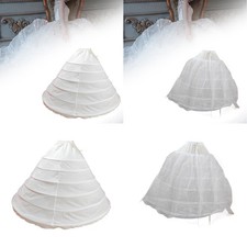 Women's Petticoat 6 Hoop Skirt Petticoat Floor Length Fashionable Underskirt for