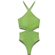 ZARA Neon Lime Green Cutout