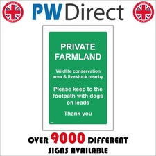 SIGN PRIVATE FARMLAND WILDLIFE