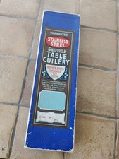 Vintage Set Of 6 Large Sheffield Stainless Dinner Table Total Length 9" 23cm