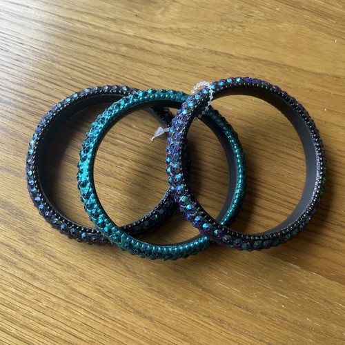 Beaded chunky bangles set - beaded, 3