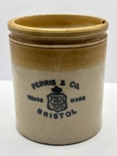 Old stoneware jar, Ferris & Co