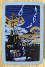 Vintage pack of blue Fun Fair FAIRGROUND Carousel Merry Go Round playing cards