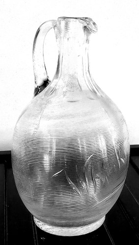 Antique large glass jug - large,