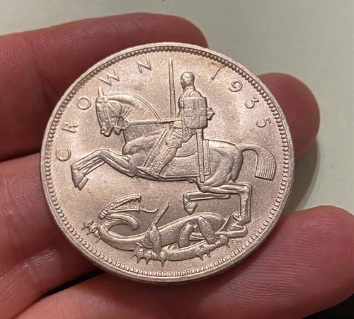 1935 silver crown rocking - silver, crown,
